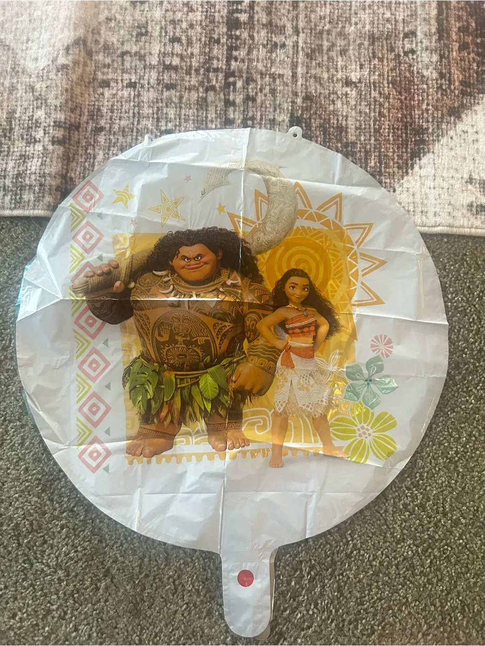 Moana Party Foil Balloon - White & Yellow